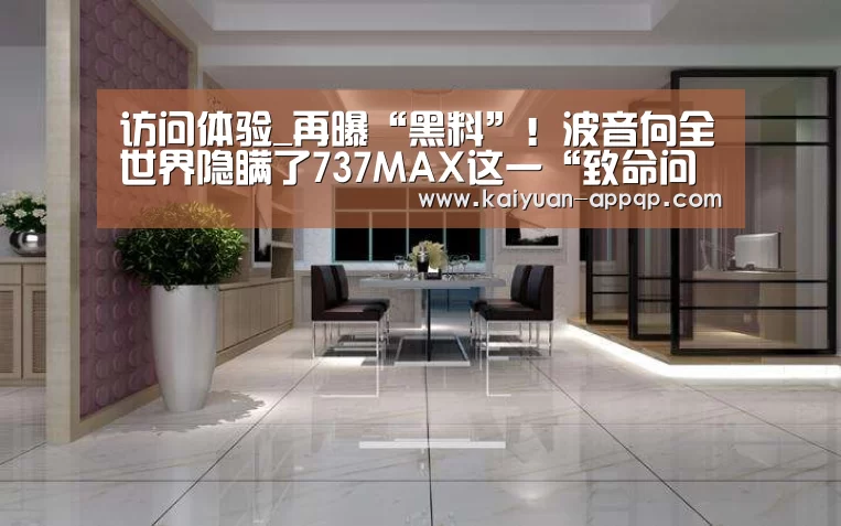 访问体验_再曝“黑料”!波音向全世界隐瞒了737MAX这一“致命问题”(图4) 使用教程